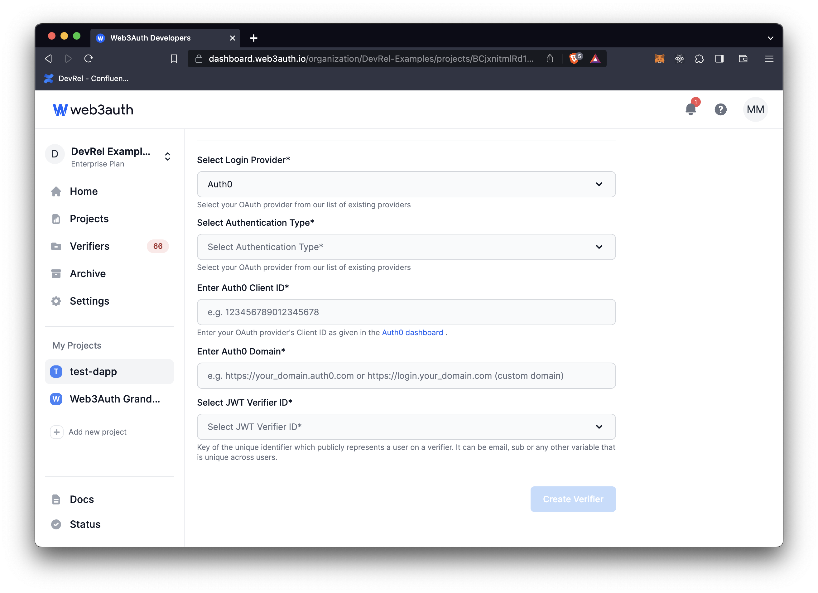 Baidu - Auth0 Client ID and Auth0 Domain on Web3Auth Dashboard